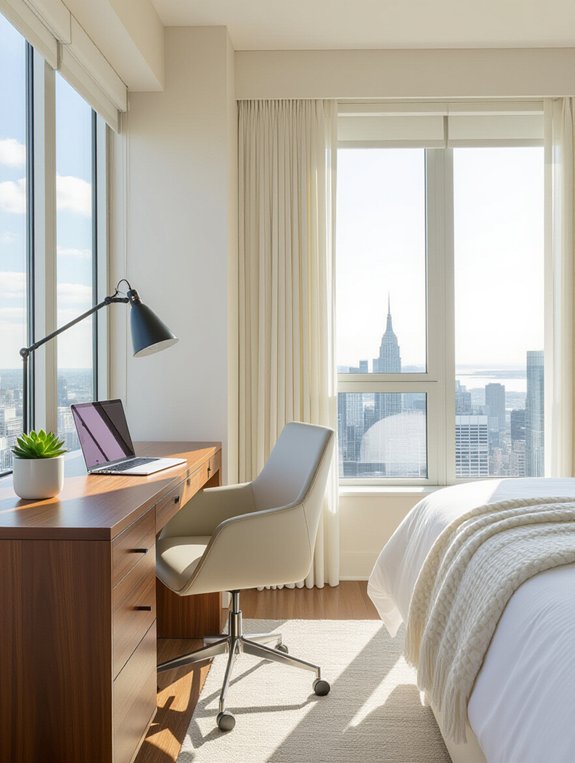 functional travel workspace setup