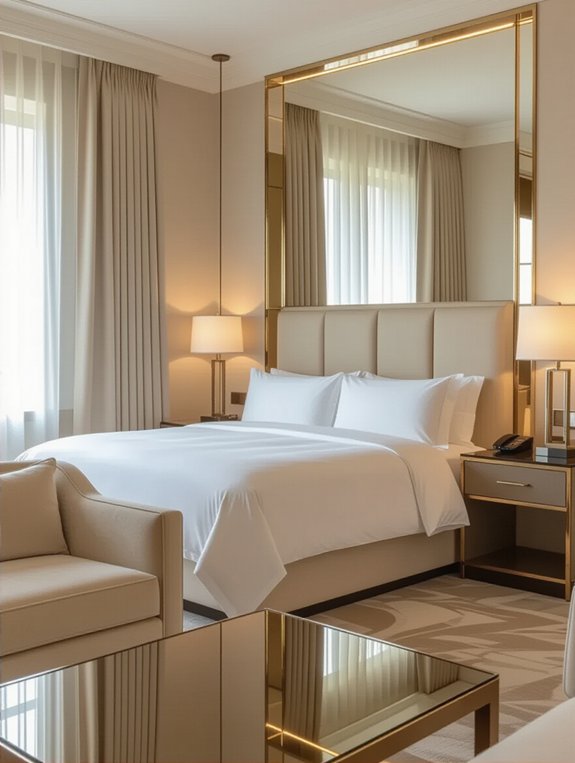 mirrors expand hotel spaces