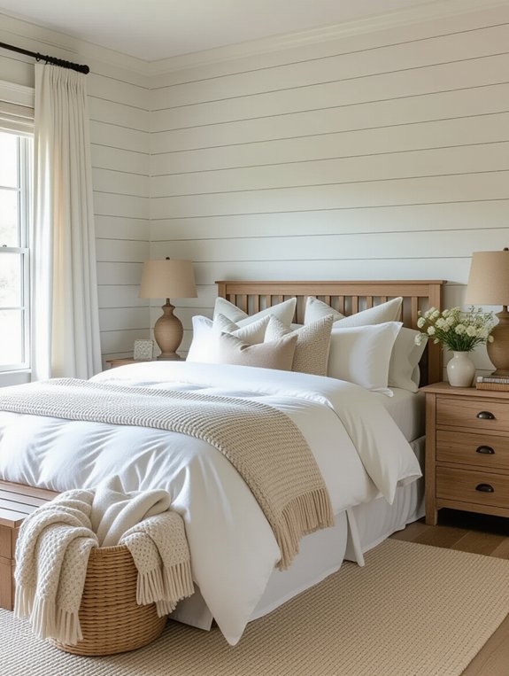 rustic shiplap accent wall