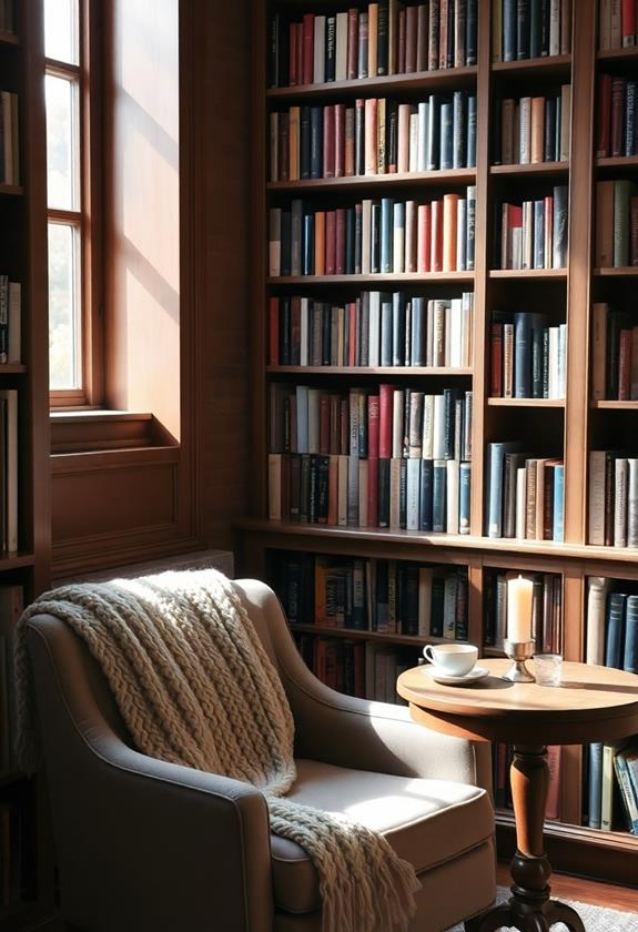 comfortable reading corner