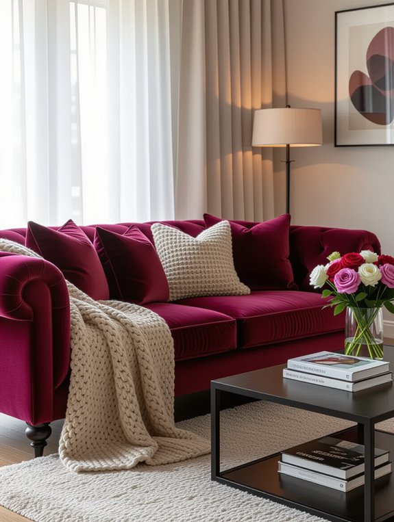 colorful textured throw pillows