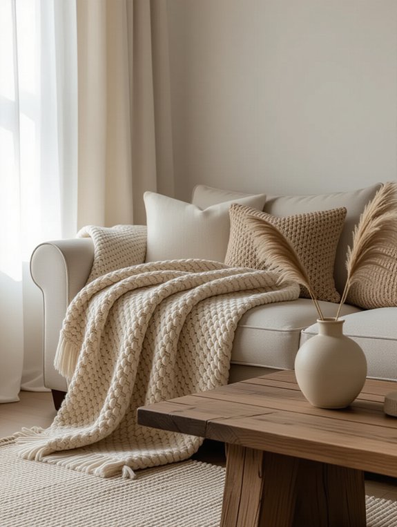 cozy textured blankets