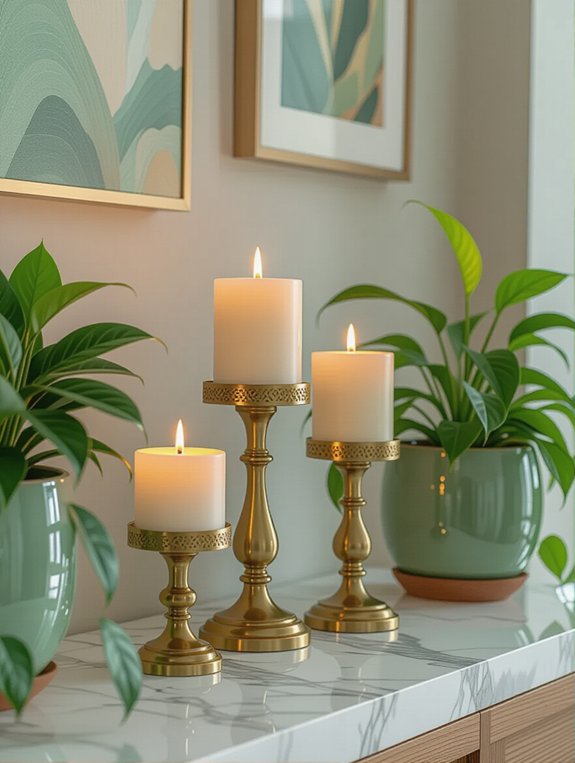 elegant candle arrangements