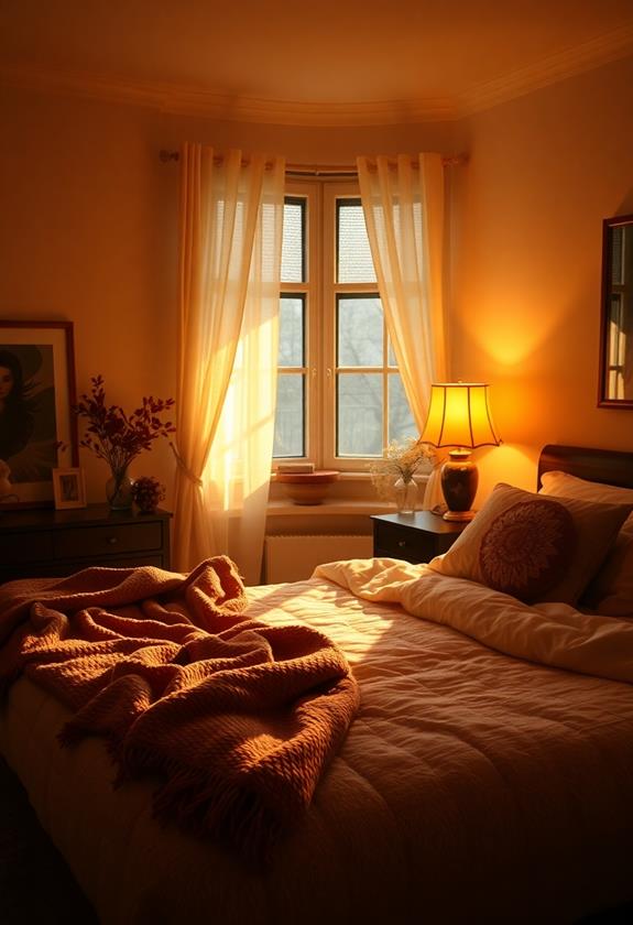 warm ambient bedroom lighting