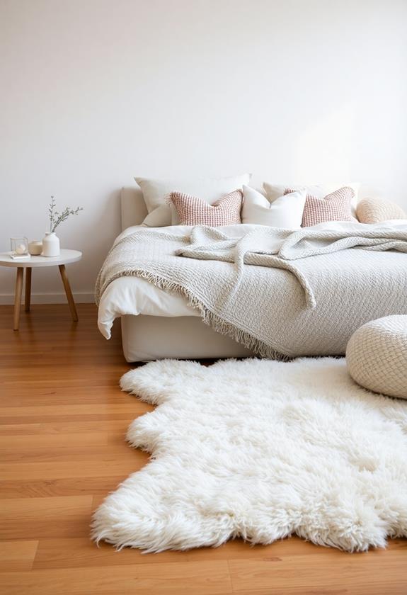 soft plush rugs in bedroom