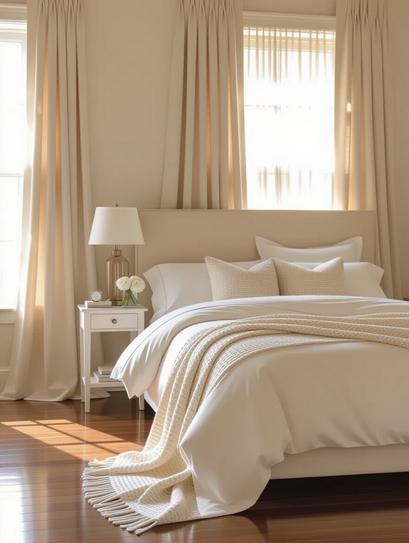 elegant beige curtains