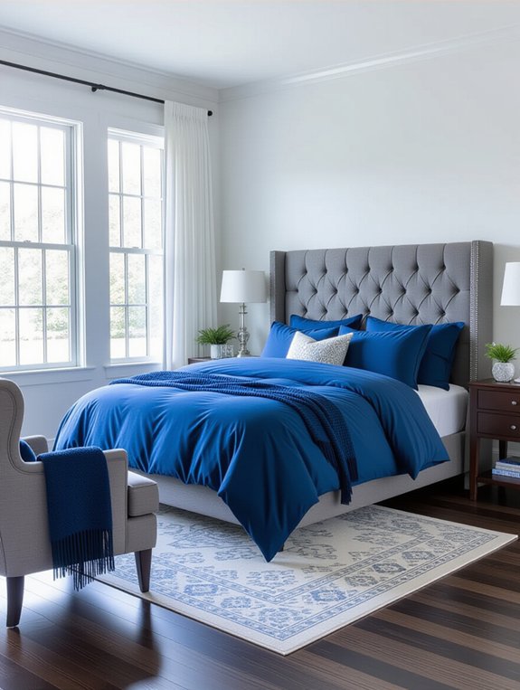 cool tranquil bedroom palette