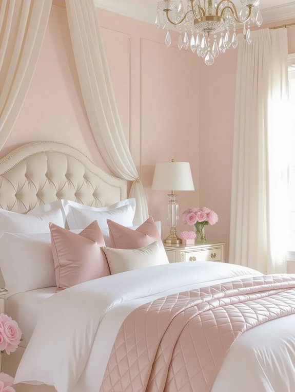 sophisticated blush and cream