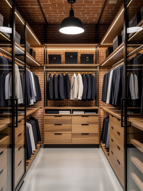 modern industrial closet design