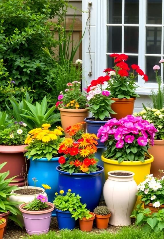 vibrant plant pots collection