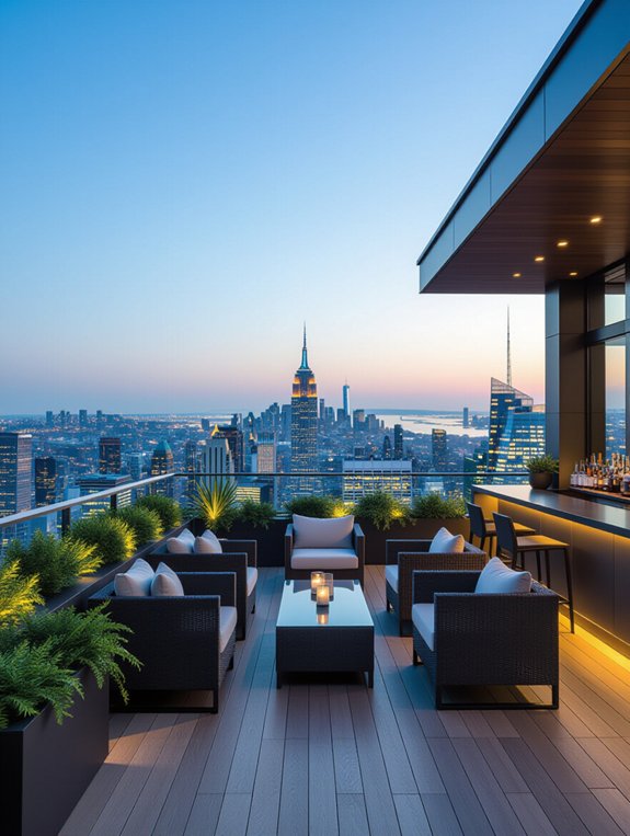 modern minimalist rooftop