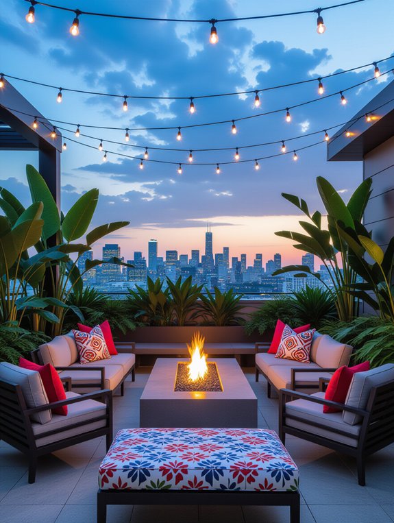 tropical rooftop oasis