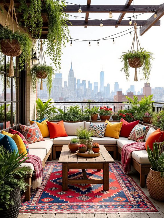 bohemian rooftop retreat