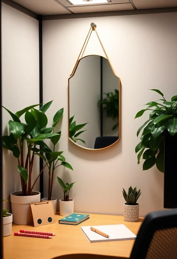 hang a tiny mirror