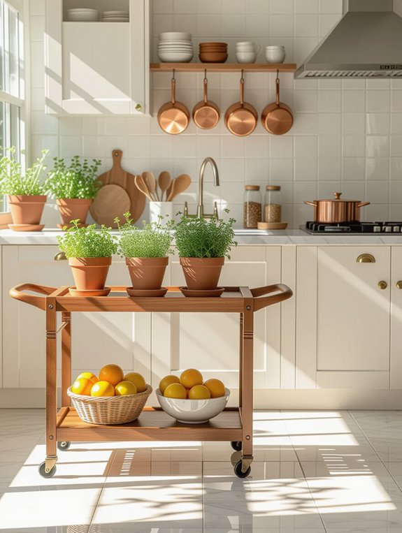 stylish and functional rolling cart