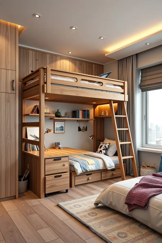 Loft Bed Study Area