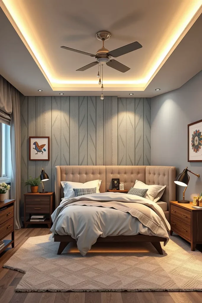 Layered Lighting in Boys Bedroom
