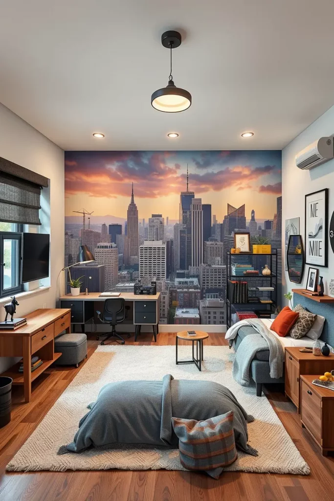 Minimalist Furniture with Murals