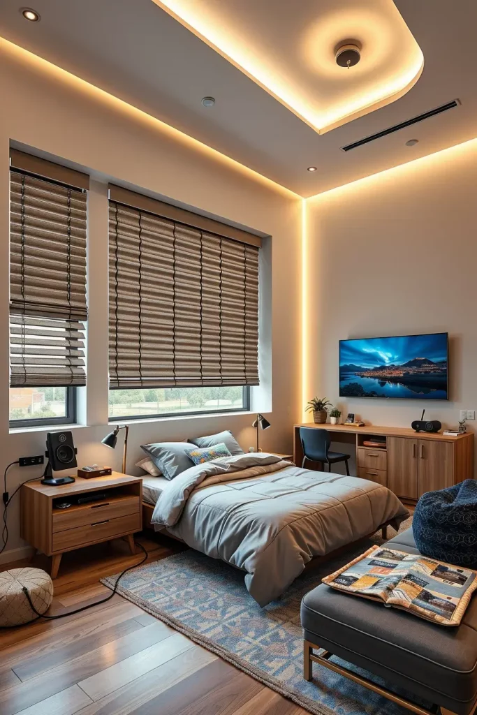 Tech-Integrated Boys Bedroom