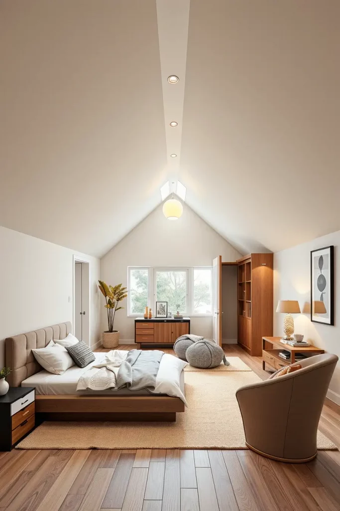 Minimalist Attic Bedroom Design