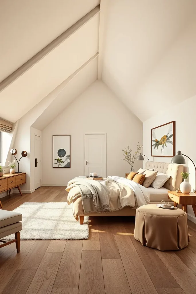 Neutral Palette Attic Bedroom