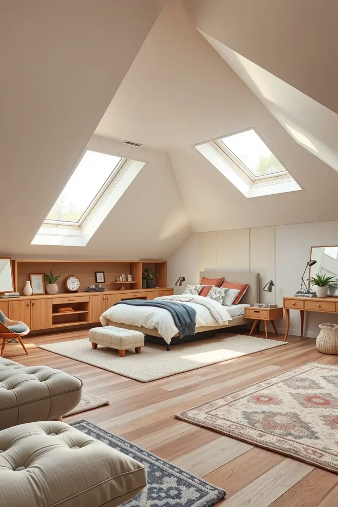 Sloped Ceiling Attic Bedroom