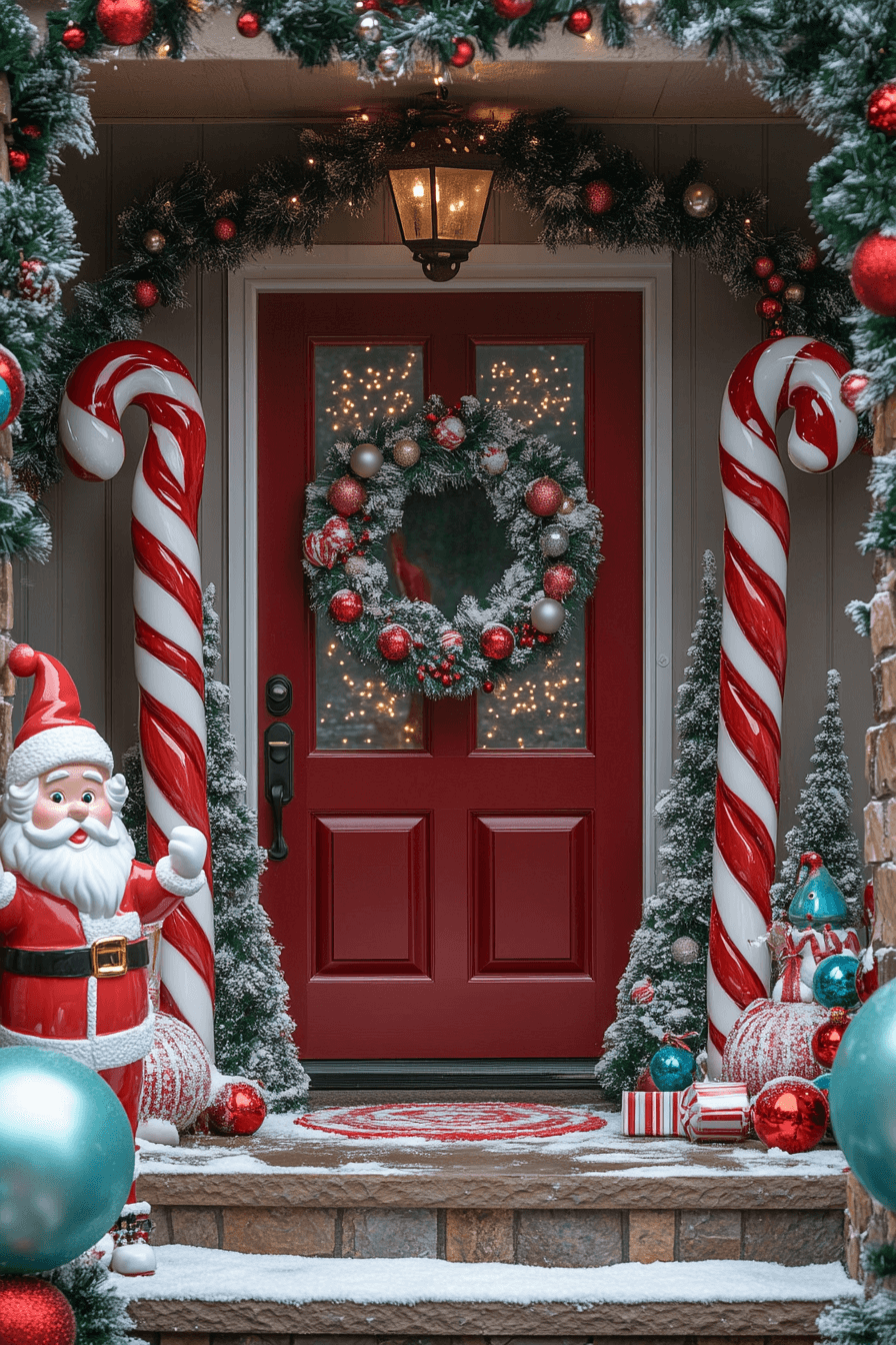 Whimsical Christmas Porch Decor