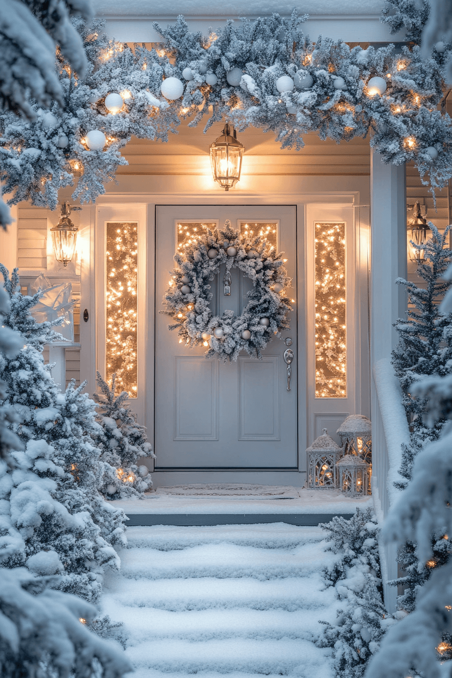 Serene Frosted Porch Design