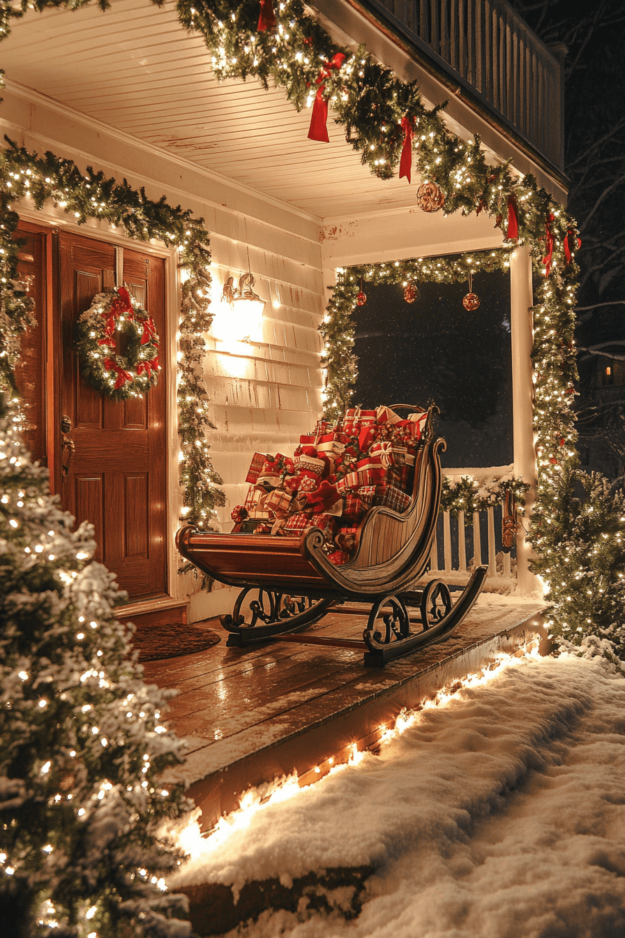 Sleigh Bell Themed Porch