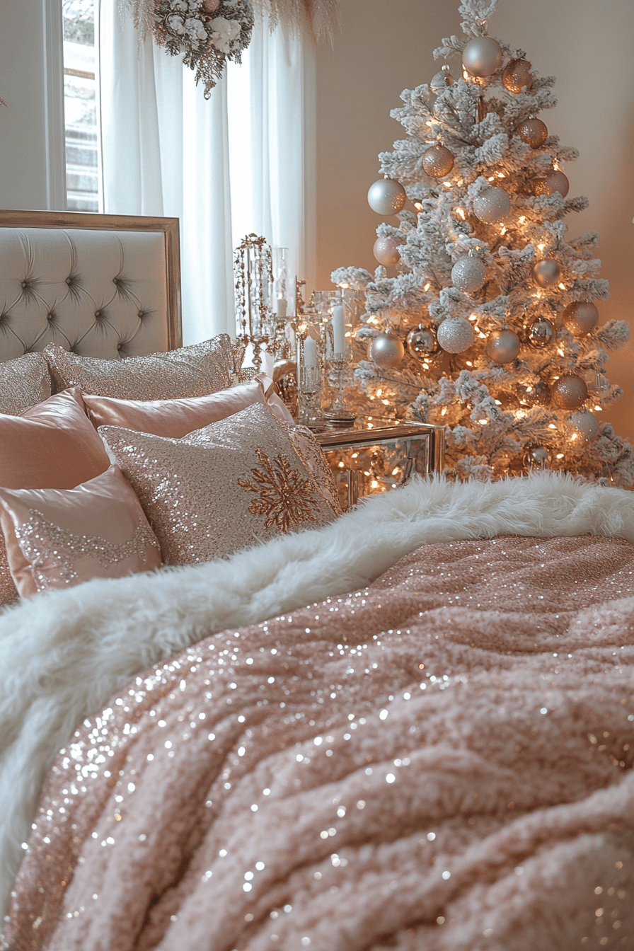 Glam Holiday Bedroom