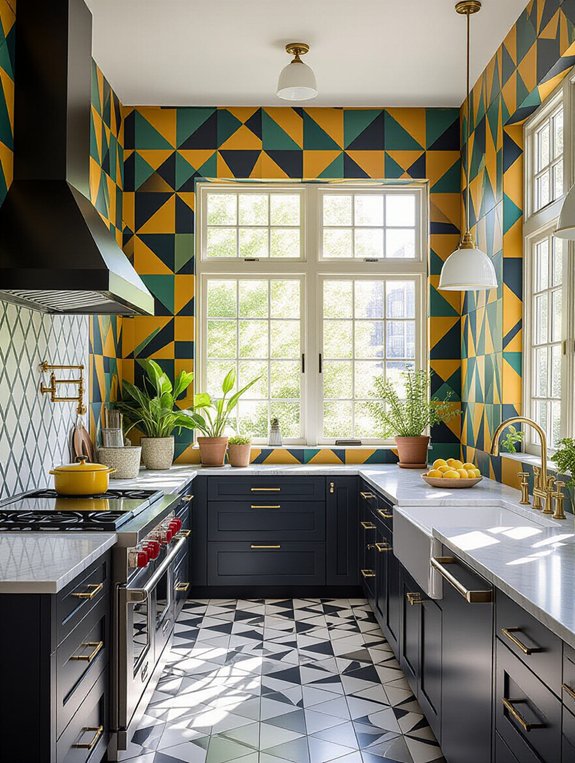 vibrant kitchen design patterns