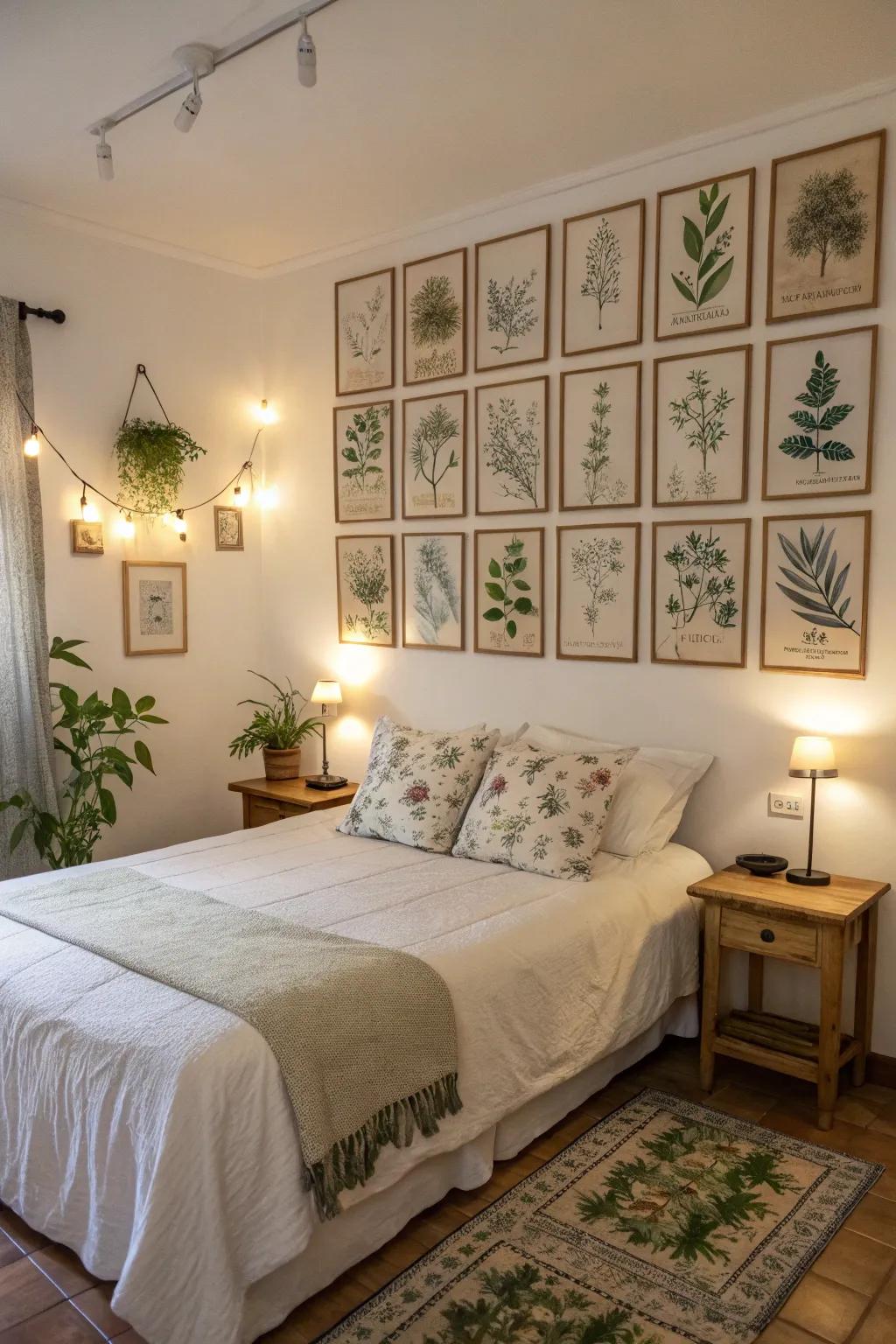 Botanical prints infuse a fresh, natural ambiance into your space.