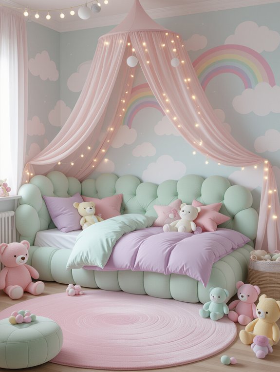 soft pastel gacha bedroom