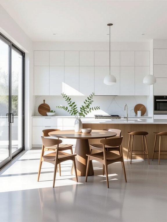 modern minimalist kitchen design emphasizing simplicity and efficiency