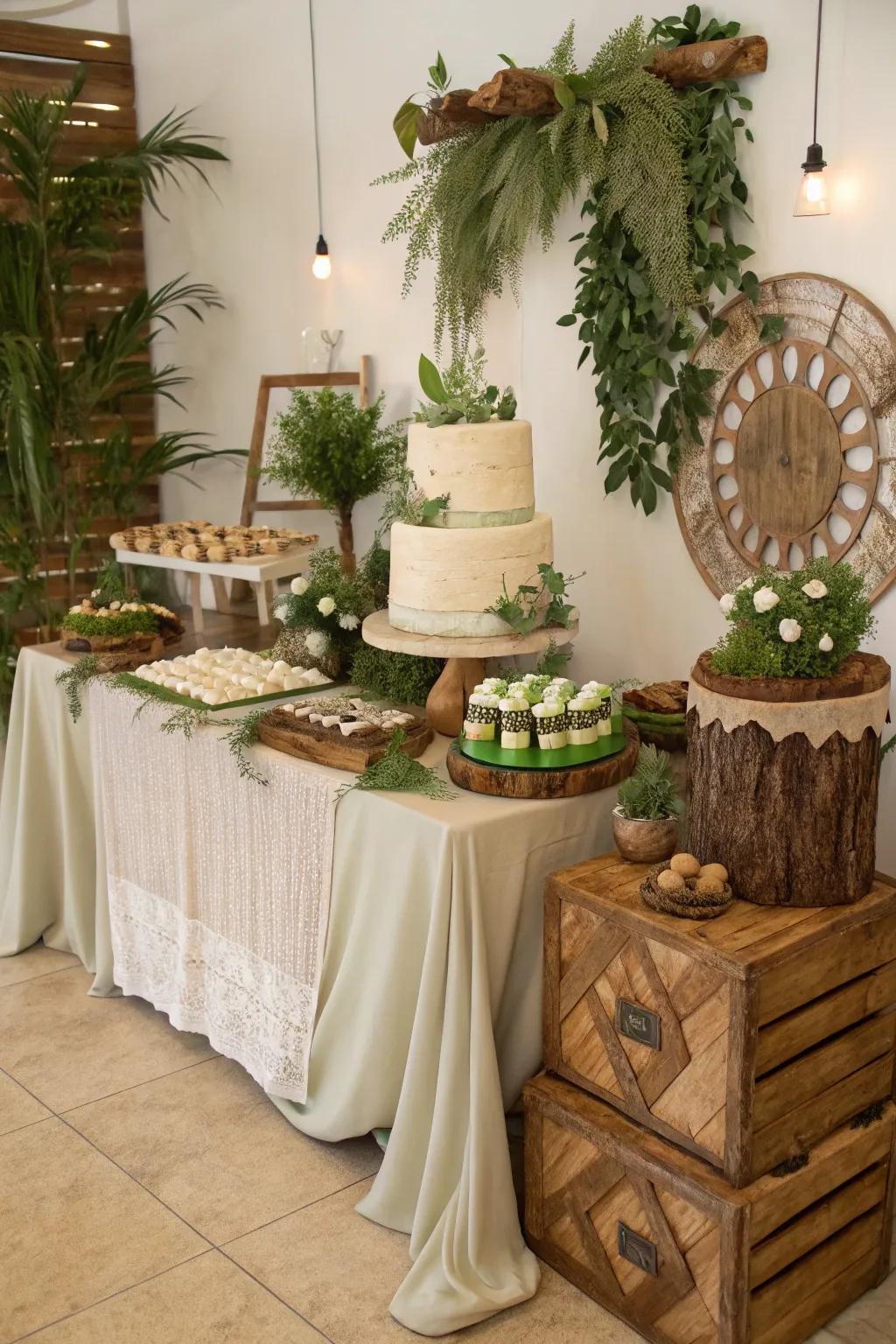 Soothing earth tone palette for a natural vibe.