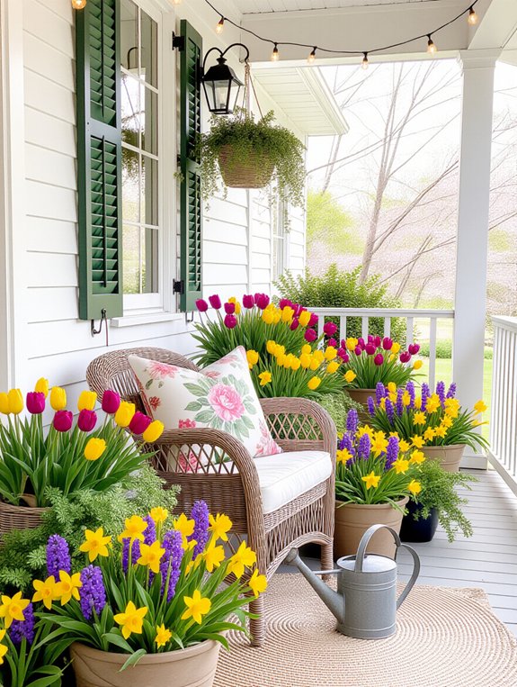 colorful spring flower arrangements