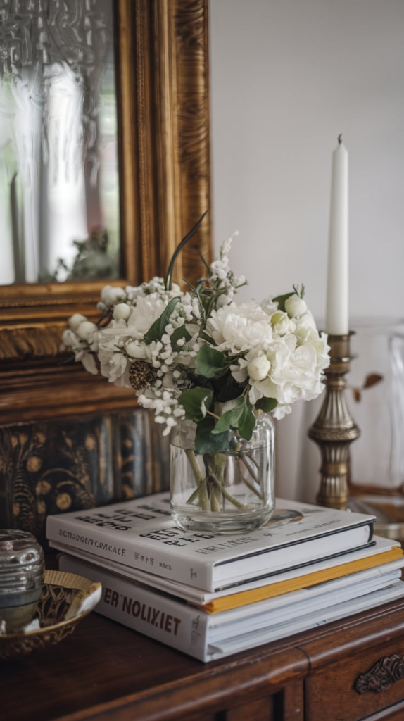 Vintage mirror with ornate frame
