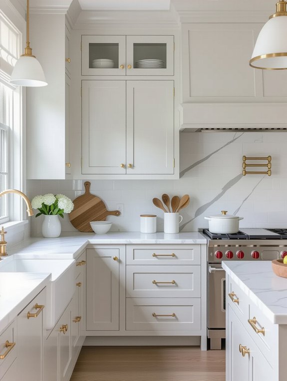 modern light grey cabinets