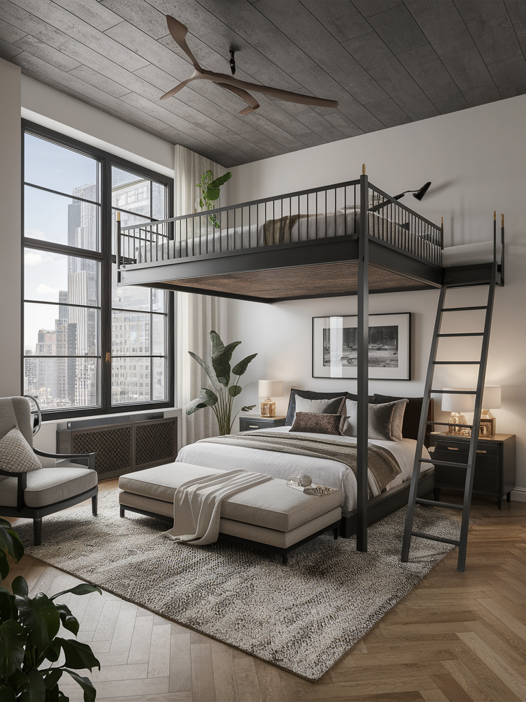 Loft apartment open floor plan