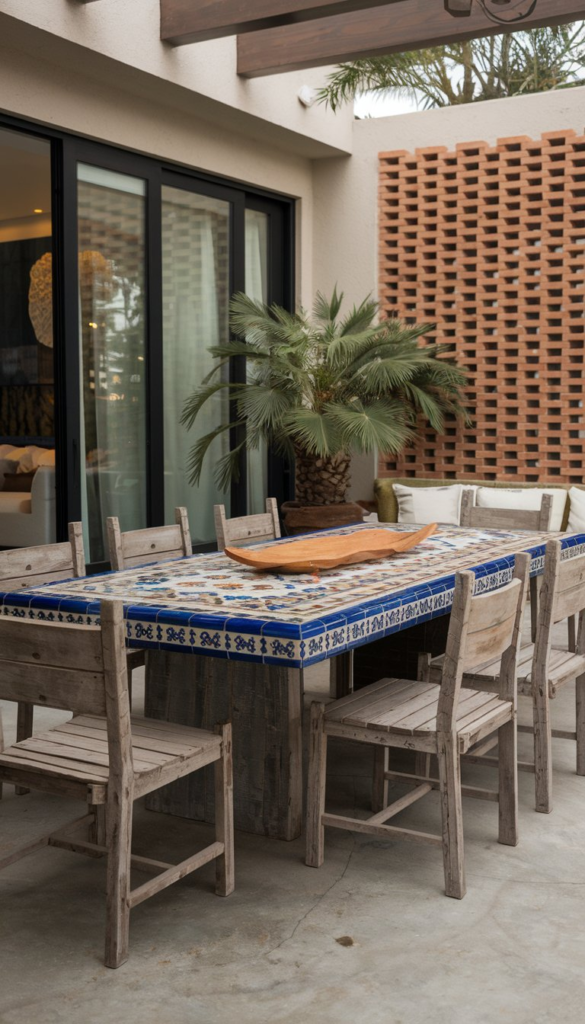 Rustic Farmhouse Outdoor Dining Table