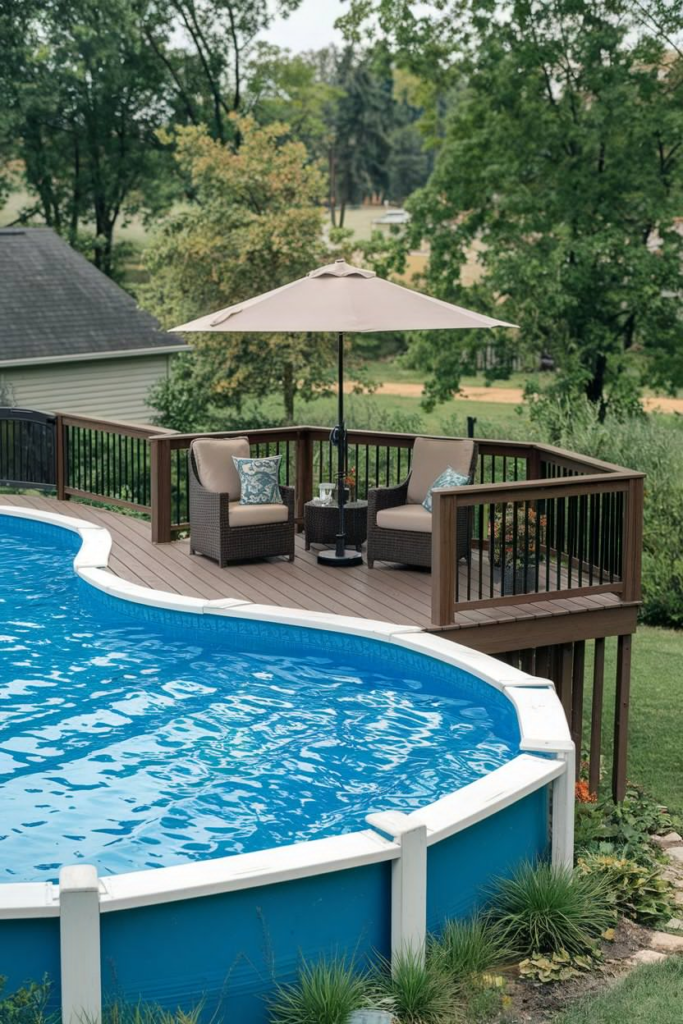 Wraparound pool deck