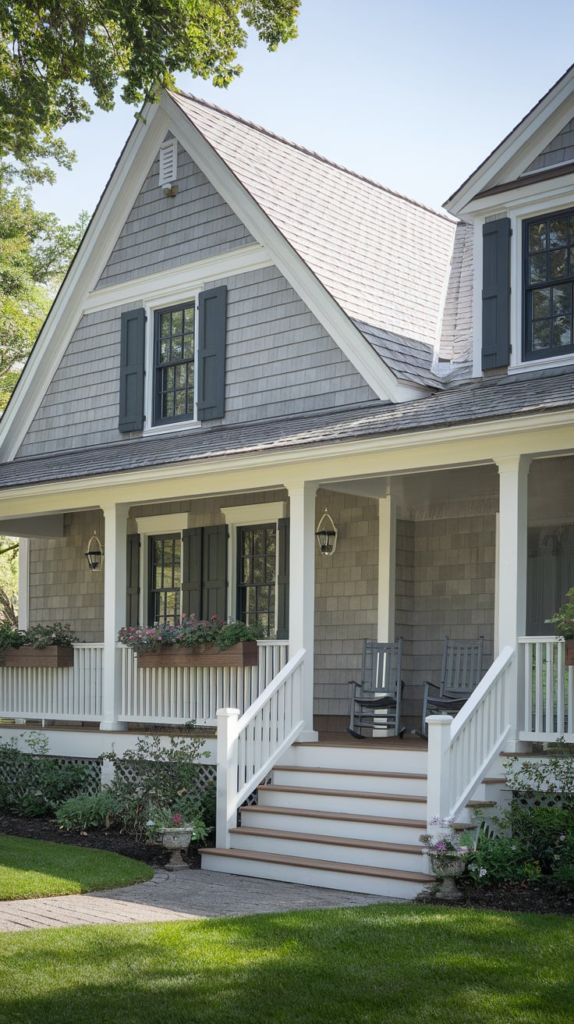 Cape Cod home with cedar shake siding