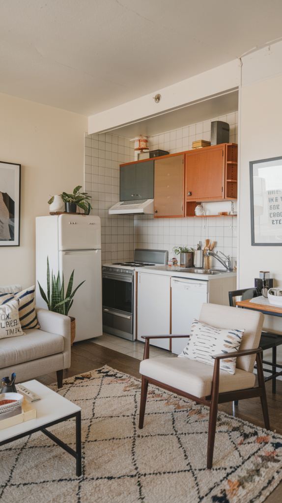 Multi-functional furniture in college apartment