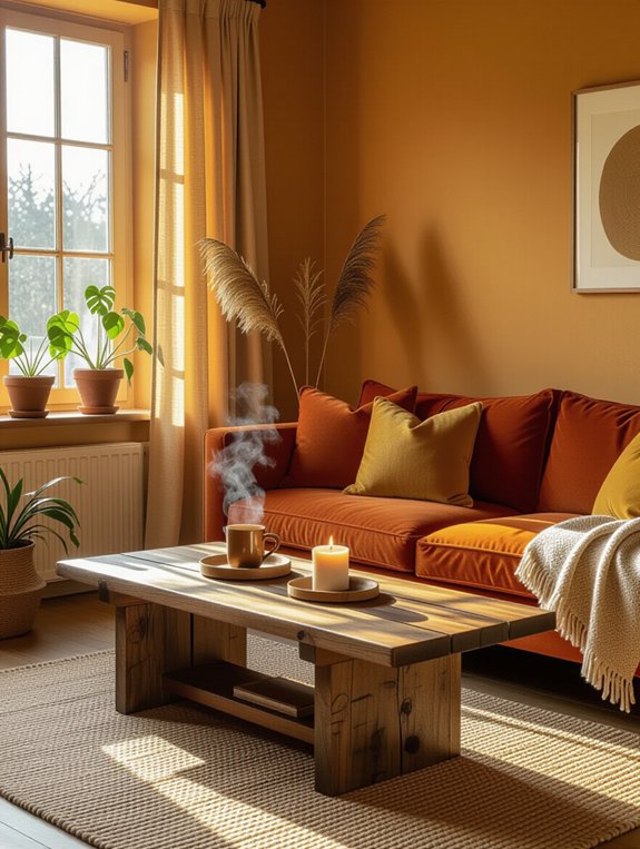 cozy warm color palettes