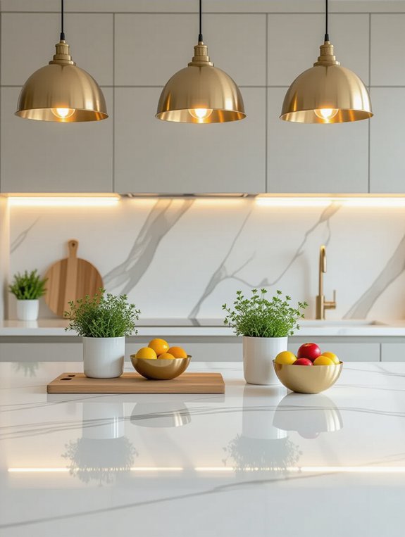 luxurious marble kitchen countertop