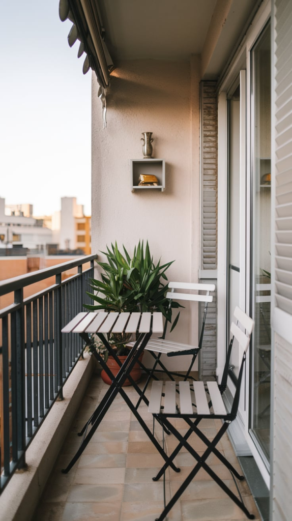 Foldable bistro table and chairs