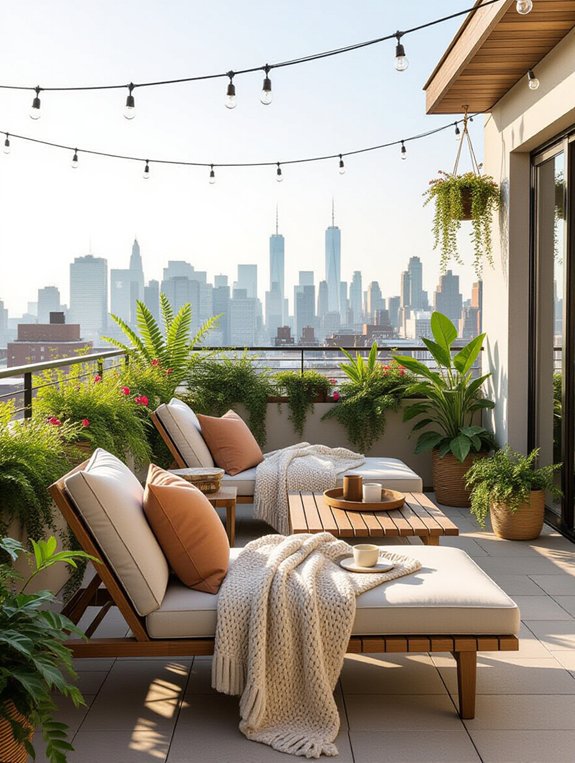 intimate rooftop lounge oasis