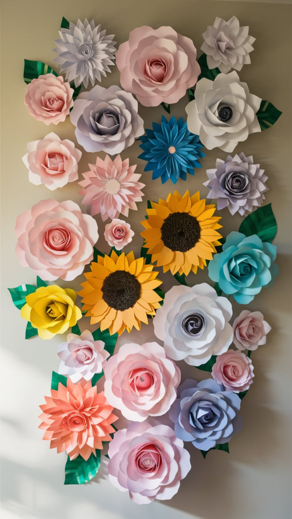 Paper Flower Wall Backdrop