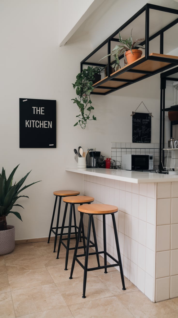 Modern minimalist kitchen bar