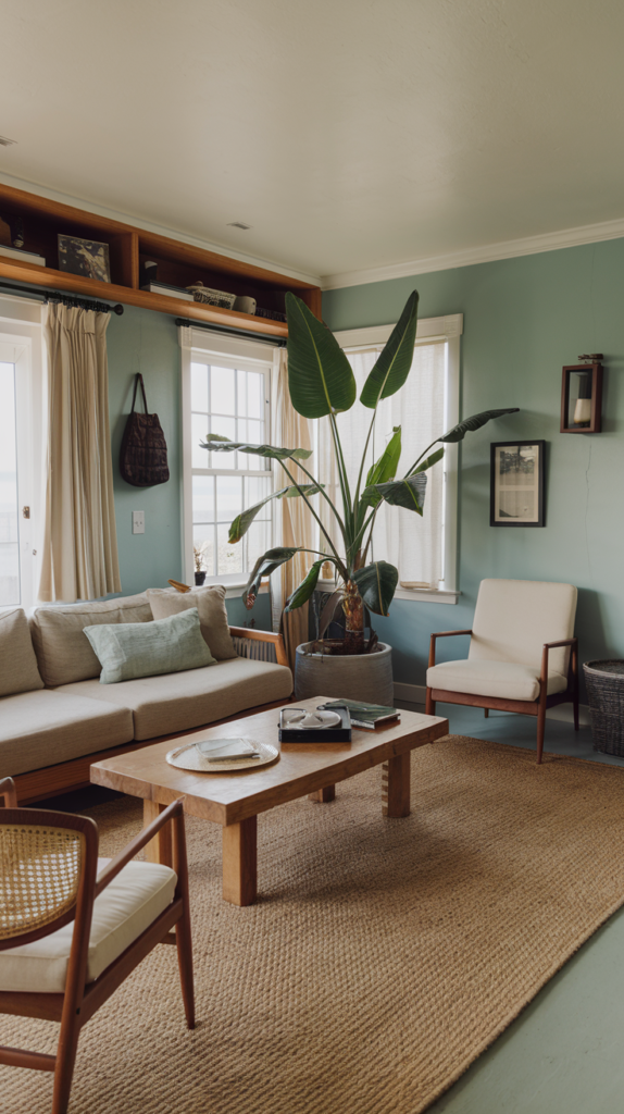 Light and airy beach house interior